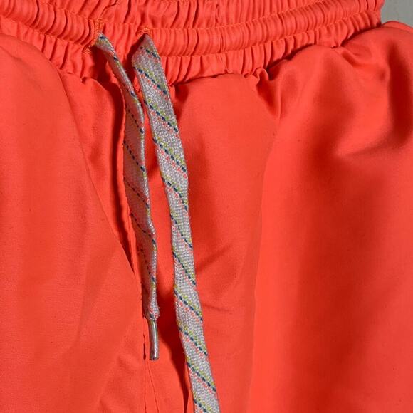 CHUBBIES WOMEN'S HIGH -WAISTED SHORTS SIZE M ORANGE WITH GREEN TRIM - Picture 4 of 7